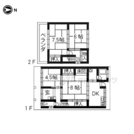 観月橋駅 徒歩13分 1階の物件間取画像